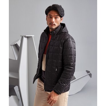 TS025 Box Quilt Hooded Jacket