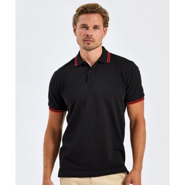 AQ011 Men's Classic Fit Tipped Polo