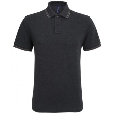 AQ011 Men's Classic Fit Tipped Polo