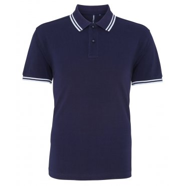 AQ011 Men's Classic Fit Tipped Polo
