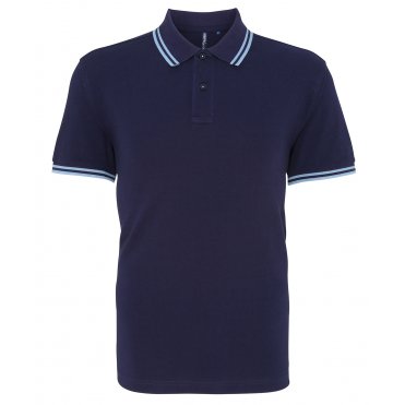 AQ011 Men's Classic Fit Tipped Polo