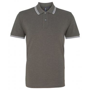 AQ011 Men's Classic Fit Tipped Polo