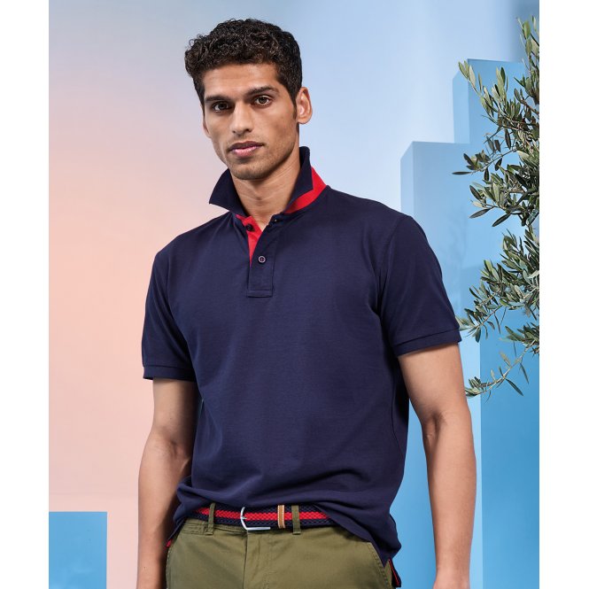Asquith & Fox AQ012 Men's Classic Fit Contrast Polo
