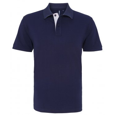 AQ012 Men's Classic Fit Contrast Polo