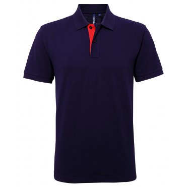AQ012 Men's Classic Fit Contrast Polo