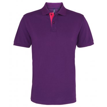 AQ012 Men's Classic Fit Contrast Polo