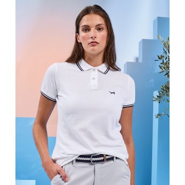 AQ021 Women's Classic Fit Tipped Polo
