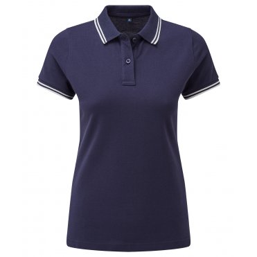 AQ021 Women's Classic Fit Tipped Polo