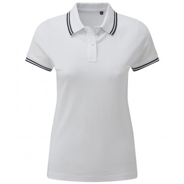 AQ021 Women's Classic Fit Tipped Polo