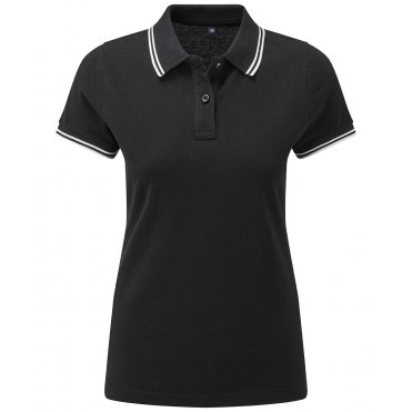 AQ021 Women's Classic Fit Tipped Polo