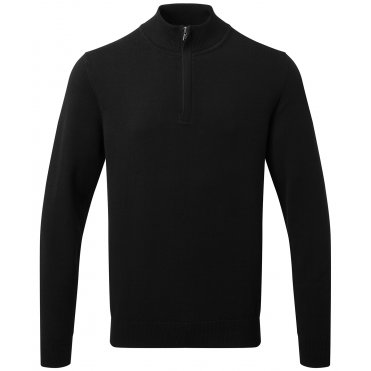 AQ048 Men's Cotton Blend 1/4 Zip Sweater