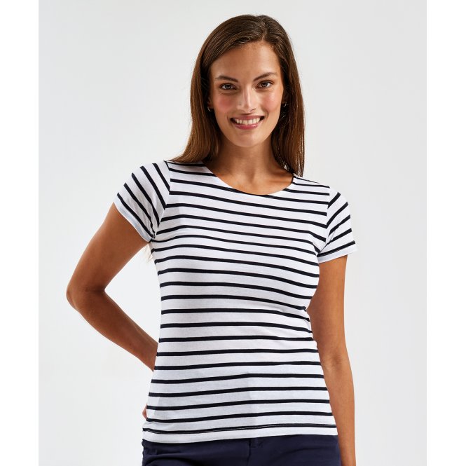 Asquith & Fox AQ073 Women's Mariniere Coastal Short Sleeve Tee