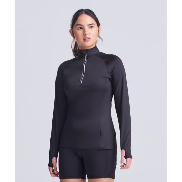 JC035 Women's Cool Flex Long Half-Zip Top