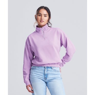 JH037 Women's Cropped 1/4 Zip Sweat