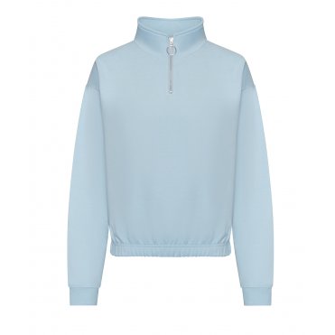 JH037 Women's Cropped 1/4 Zip Sweat