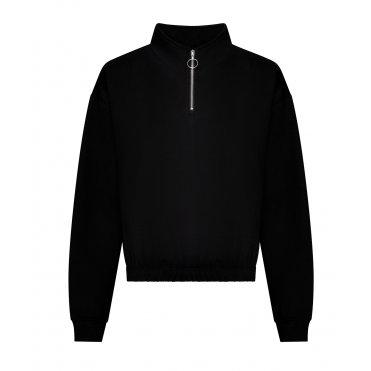 JH037 Women's Cropped 1/4 Zip Sweat