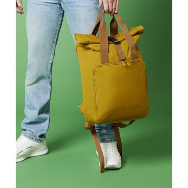 BG18L Recycled Twin Handle Roll-Top Laptop Backpack