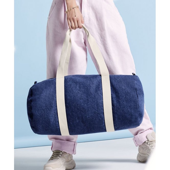 Bagbase BG646 Denim Barrel Bag