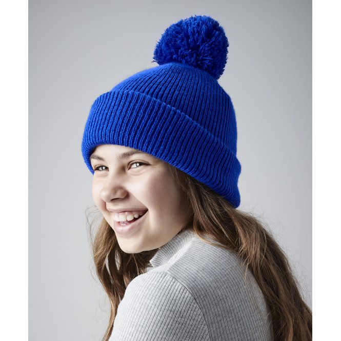 Beechfield B406B Children's Reflective Bobble Beanie