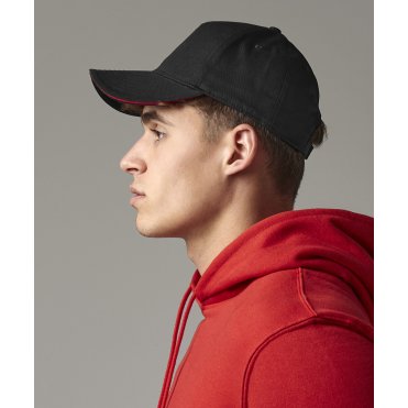 B825C EarthAware Classic Organic Cotton 5-Panel Cap Sandwich Peak