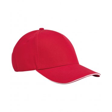 B825C EarthAware Classic Organic Cotton 5-Panel Cap Sandwich Peak