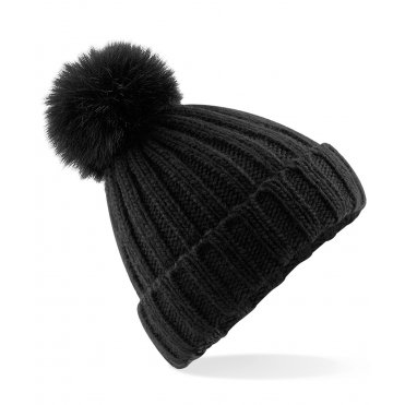 BC413 Verbier Fur Pop Pom Chunky Beanie