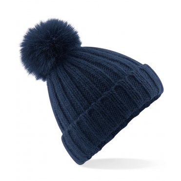 BC413 Verbier Fur Pop Pom Chunky Beanie