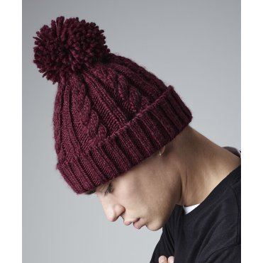 BC480 Cable Knit Melange Beanie
