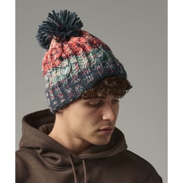BC486 Corkscrew Pom-Pom Beanie