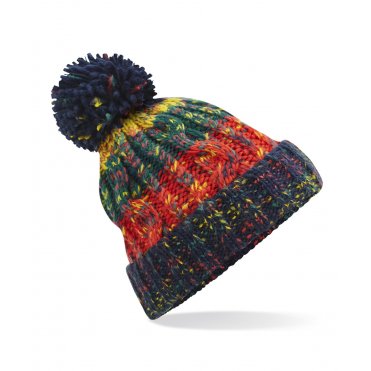 BC486 Corkscrew Pom-Pom Beanie