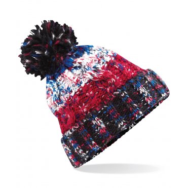 BC486 Corkscrew Pom-Pom Beanie