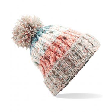 BC486 Corkscrew Pom-Pom Beanie
