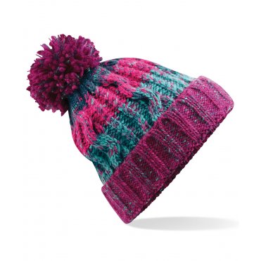 BC486 Corkscrew Pom-Pom Beanie