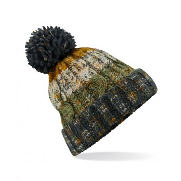 BC486 Corkscrew Pom-Pom Beanie