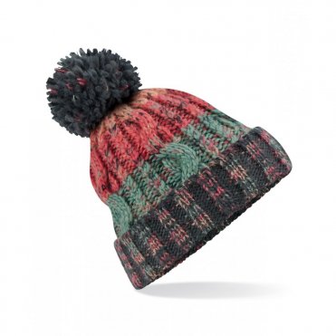 BC486 Corkscrew Pom-Pom Beanie