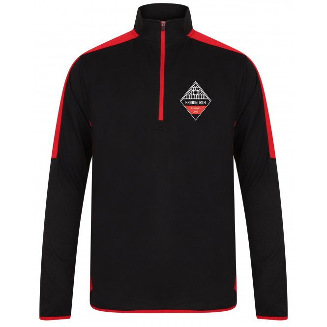 Bridgnorth Running Club   1/4 Zip Mid-Layer With Contrast Panelling