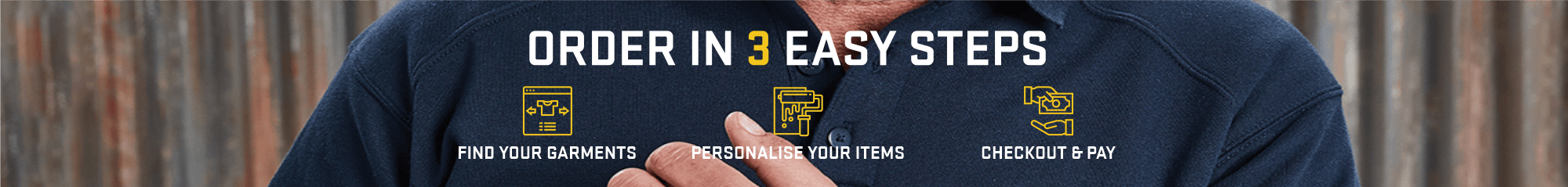 ORDER YOUR PERSONALISED CLOTHING IN 4 EASY STEPS