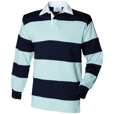 FR08M Sewn Stripe Long Sleeve Rugby Shirt