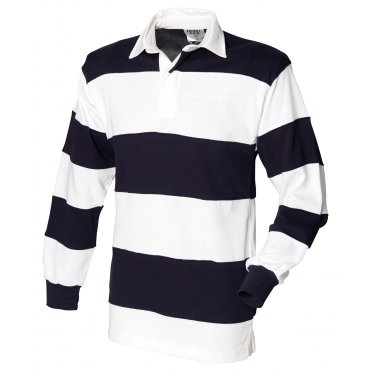 FR08M Sewn Stripe Long Sleeve Rugby Shirt