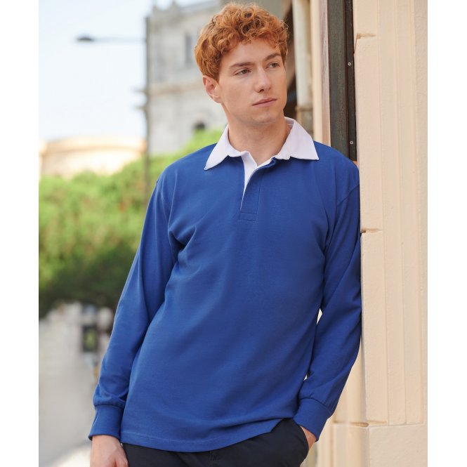 Front Row FR100 Long Sleeve Plain Rugby Shirt