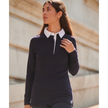 FR101 Women's Long Sleeve Plain Rugby Shirt