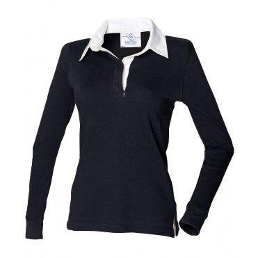 FR101 Women's Long Sleeve Plain Rugby Shirt