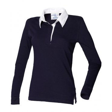 FR101 Women's Long Sleeve Plain Rugby Shirt