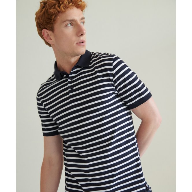Front Row FR230 Striped Jersey Polo Shirt