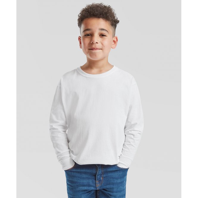 Fruit of The Loom SS007 Children's Long Sleeve Valueweight T