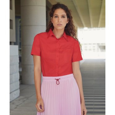 SS014 Women's Poplin Short Sleeve Shirt