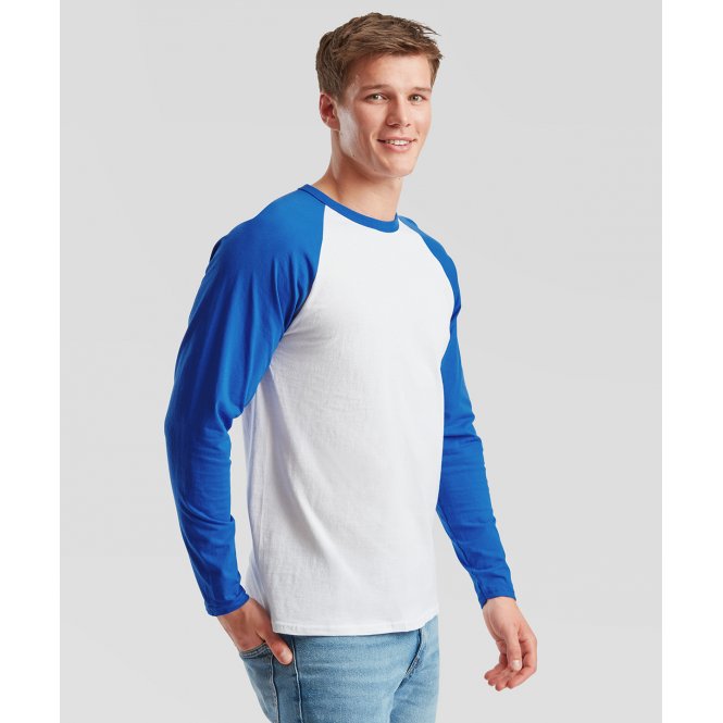 Fruit of The Loom SS028 Long Sleeve Baseball T