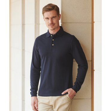 HB105 Long Sleeve Cotton Polo Shirt