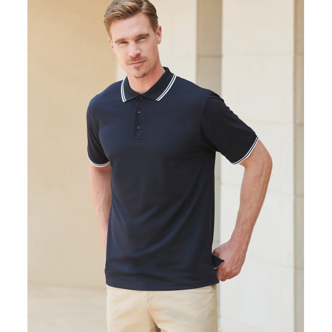Henbury HB482 Double Tipped CoolPlus Polo Shirt