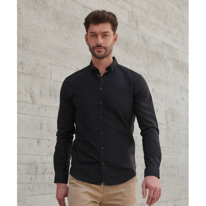 Henbury HB512 Modern Long Sleeve Oxford Shirt